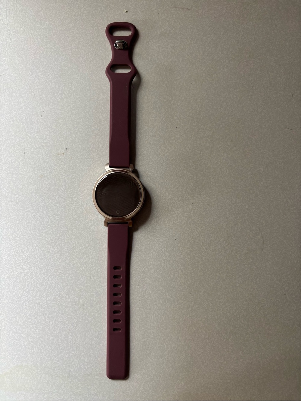 garmin Rose Gold Case Plum Silicone Band Smartwatch